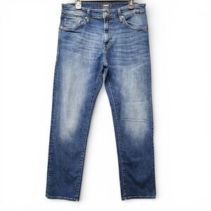 Mavi Jeans Zach Straight Leg Mens 34x32 (Fits as 33x31) Blue Stretch Denim